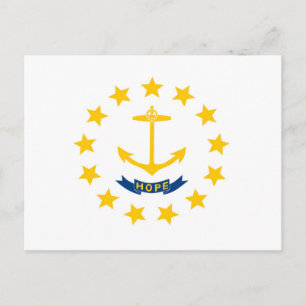Carte Postale Drapeau d'Etat de Rhode Island, États-Unis