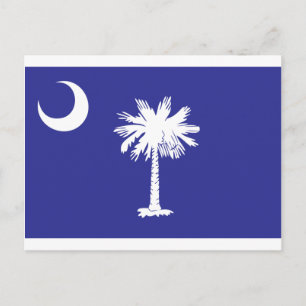Carte Postale Drapeau d'état de SC Palmetto Moon