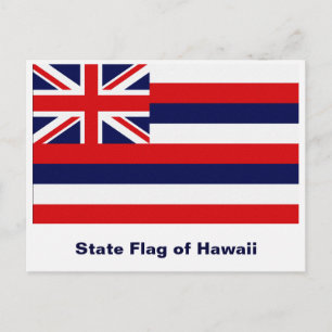 Carte Postale Drapeau d'État d'Hawaii