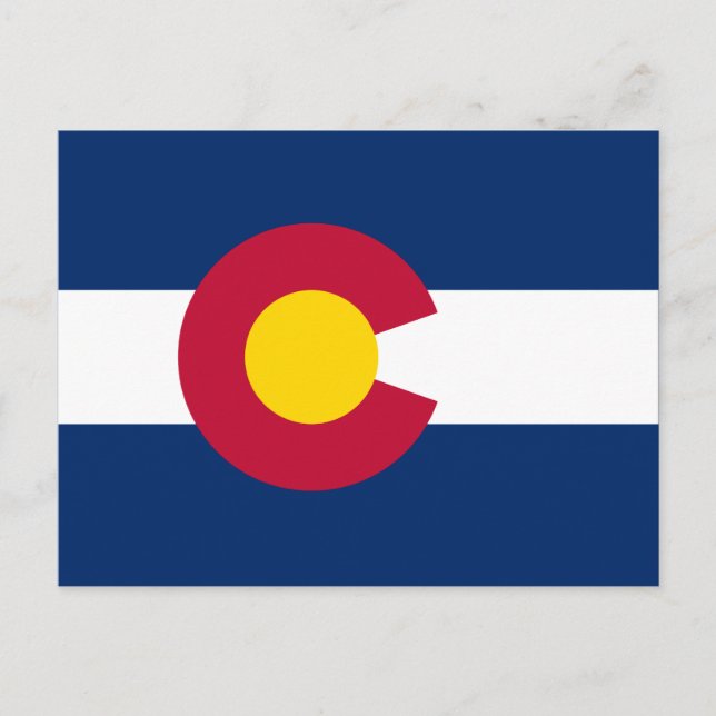 Carte Postale Drapeau d'Etat du Colorado (Devant)