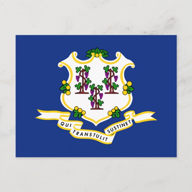 Carte Postale Drapeau d'État du Connecticut (Devant)