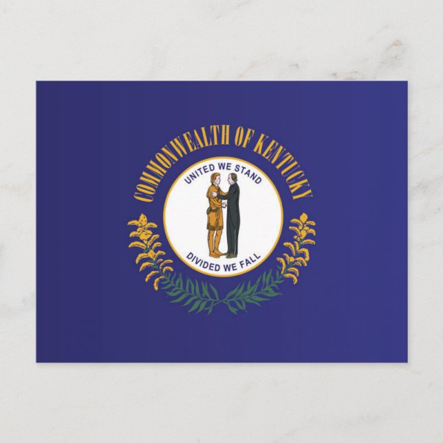 Carte Postale Drapeau d'Etat du Kentucky, États-Unis (Devant)