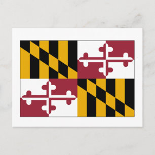 Carte Postale Drapeau d'état du Maryland