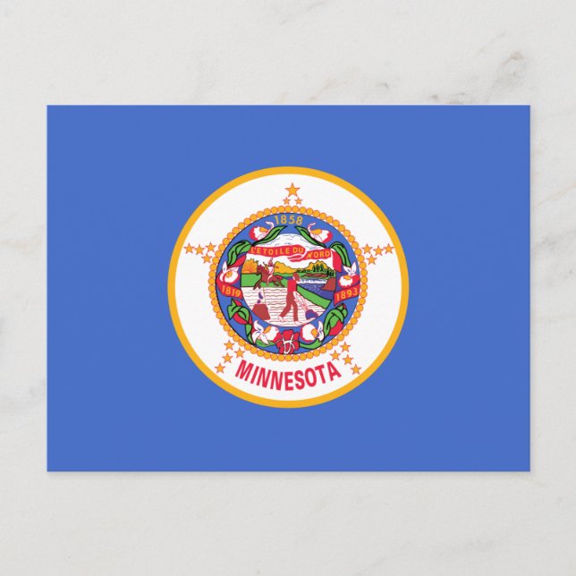 Carte Postale Drapeau d'État du Minnesota (Devant)