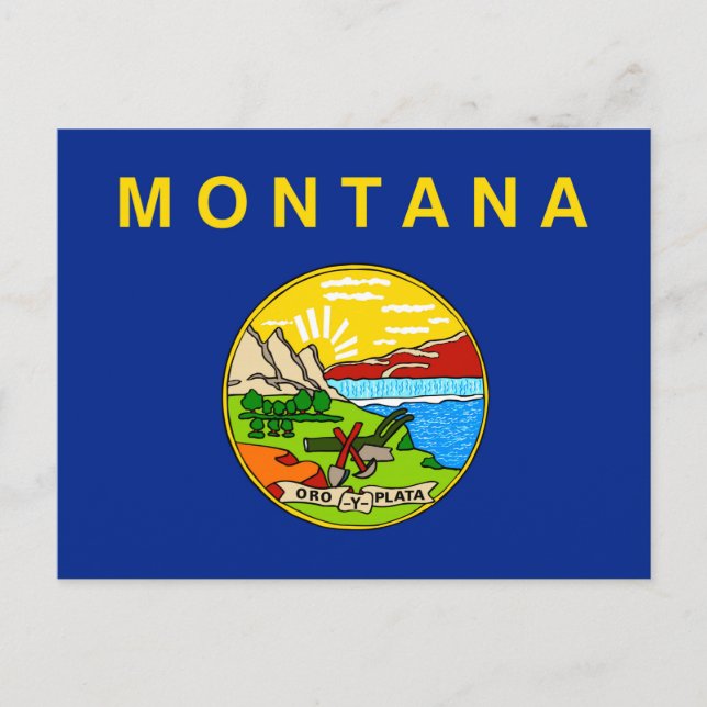 Carte Postale Drapeau d'État du Montana (Devant)