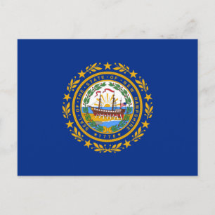 Carte Postale Drapeau d'Etat du New Hampshire