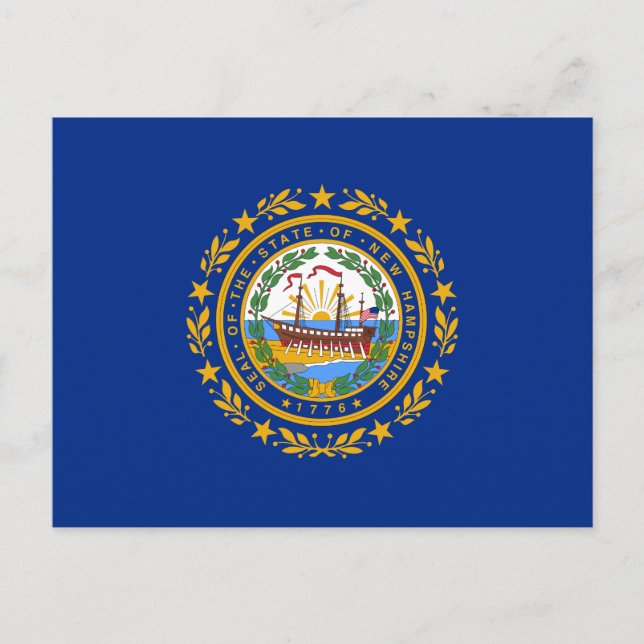 Carte Postale Drapeau d'Etat du New Hampshire (Devant)