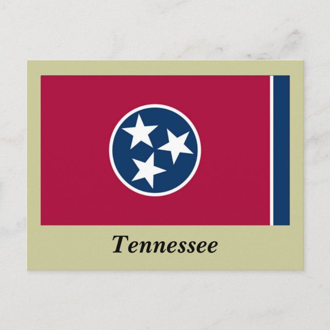 Carte Postale Drapeau d'état du Tennessee (Devant)