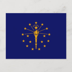 Carte Postale Drapeau d'état Indiana