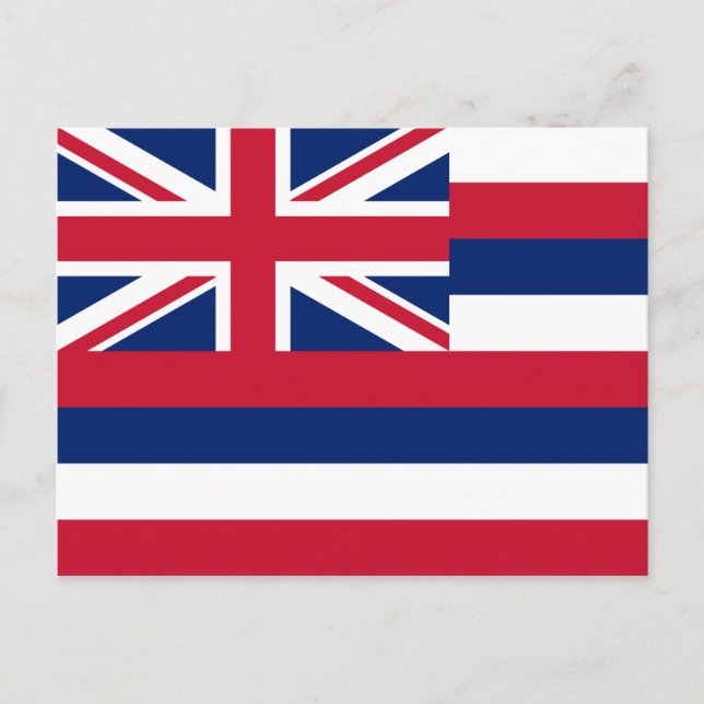 Carte Postale Drapeau d'Hawaï (État des États-Unis) (Devant)