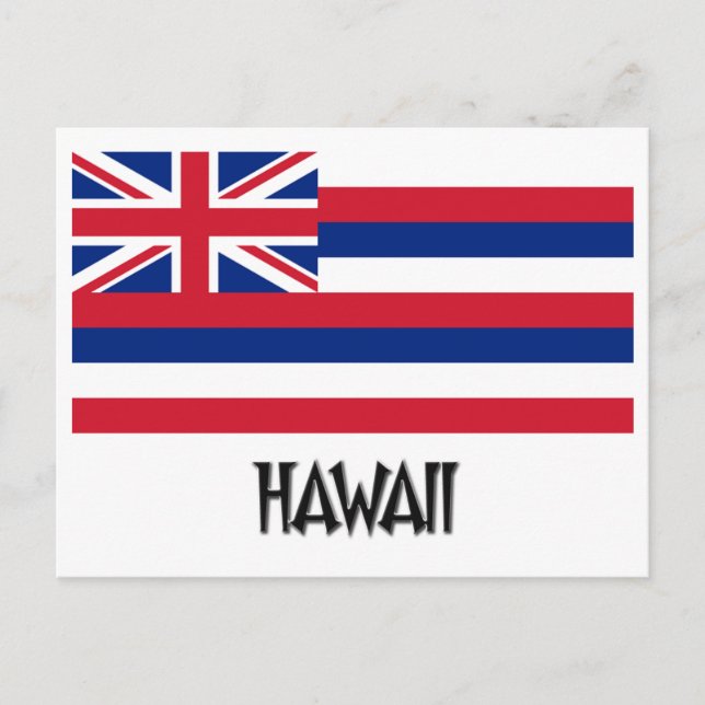 Carte Postale Drapeau d'Hawaii (Devant)