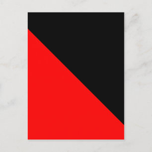 Carte Postale Drapeau diagonale noir et rouge