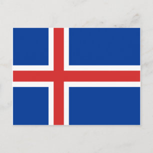 Carte Postale Drapeau d'Islande