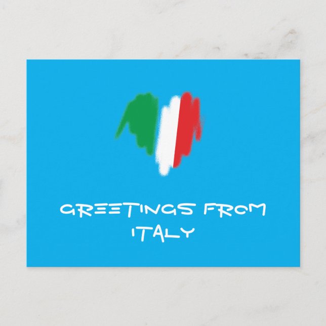 Carte Postale Drapeau distinctif Couleurs italiennes Graffiti Co (Devant)