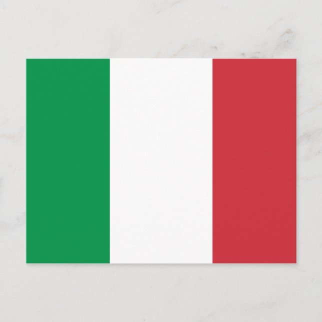 Carte Postale Drapeau d'Italie (Devant)
