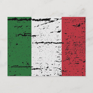 CARTE POSTALE DRAPEAU D'ITALIE
