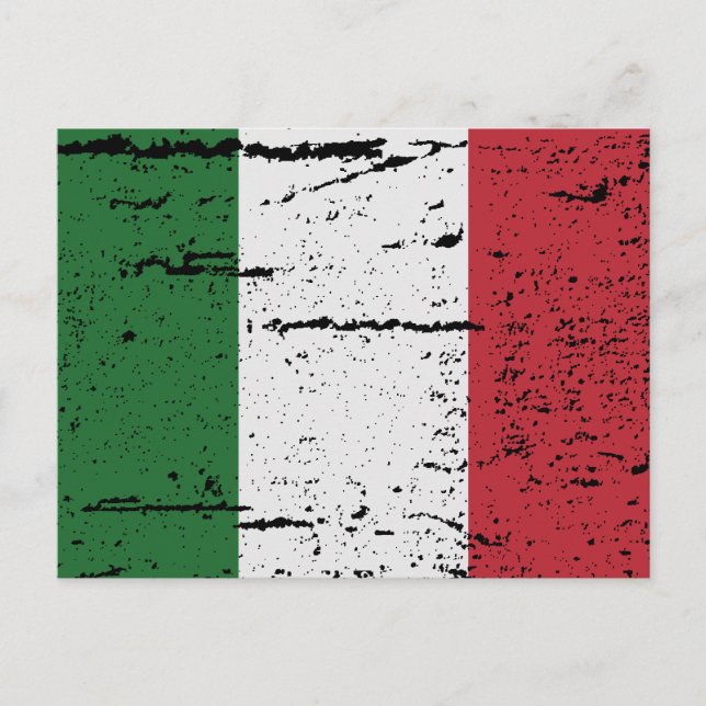 CARTE POSTALE DRAPEAU D'ITALIE (Devant)