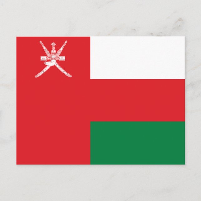 Carte Postale Drapeau d'Oman (Devant)