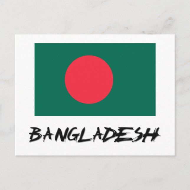 Carte Postale Drapeau du Bangladesh (Devant)