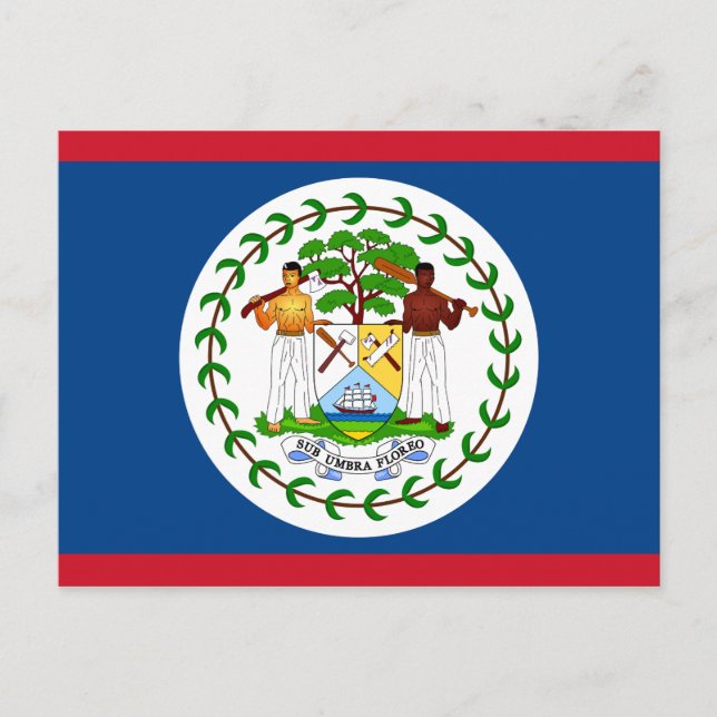 Carte Postale Drapeau du Belize (Devant)