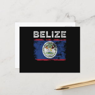 Carte Postale Drapeau du Belize en détresse - Drapeau du Belize