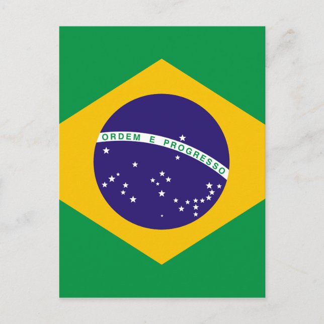 Carte Postale Drapeau du Brésil (Devant)