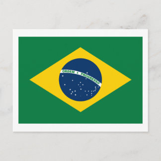 Carte postale drapeau du Brésil
