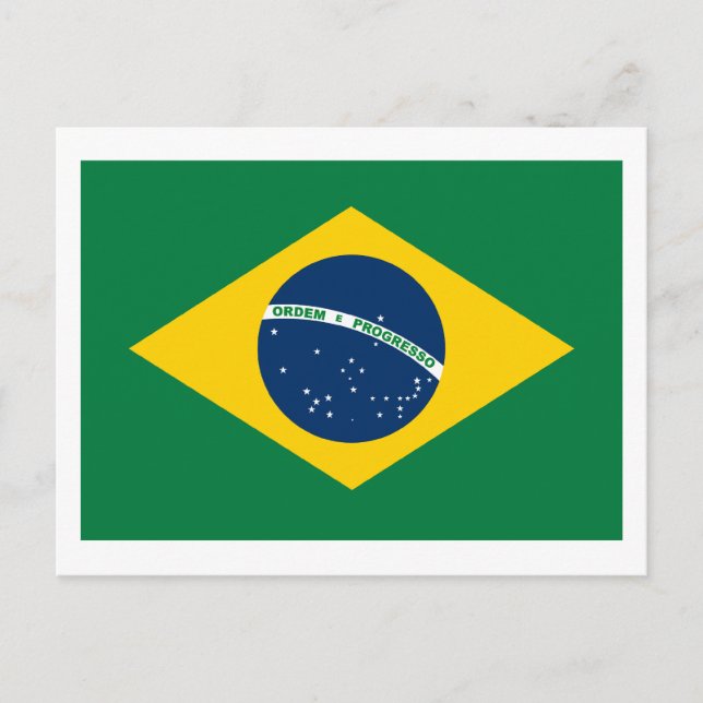 Carte postale drapeau du Brésil (Devant)