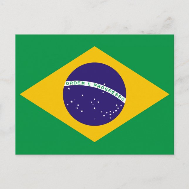 Carte Postale Drapeau du BRÉSIL (Devant)