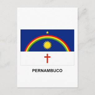 Carte Postale Drapeau du Brésil, Pernambuco