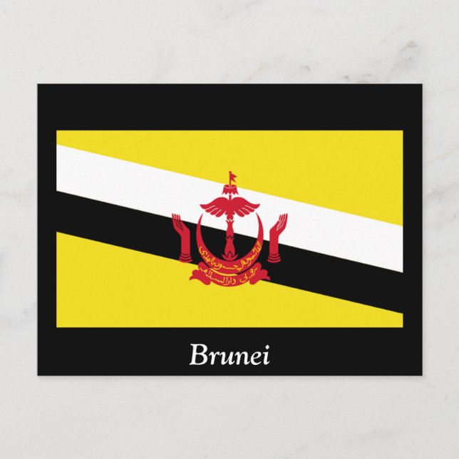 Carte Postale Drapeau du Brunei (Devant)