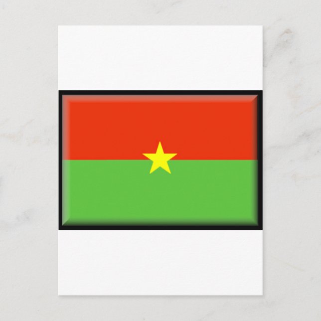 Carte Postale Drapeau du Burkina Faso (Devant)