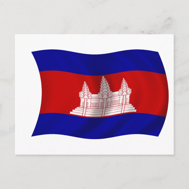Carte Postale Drapeau du Cambodge (Devant)