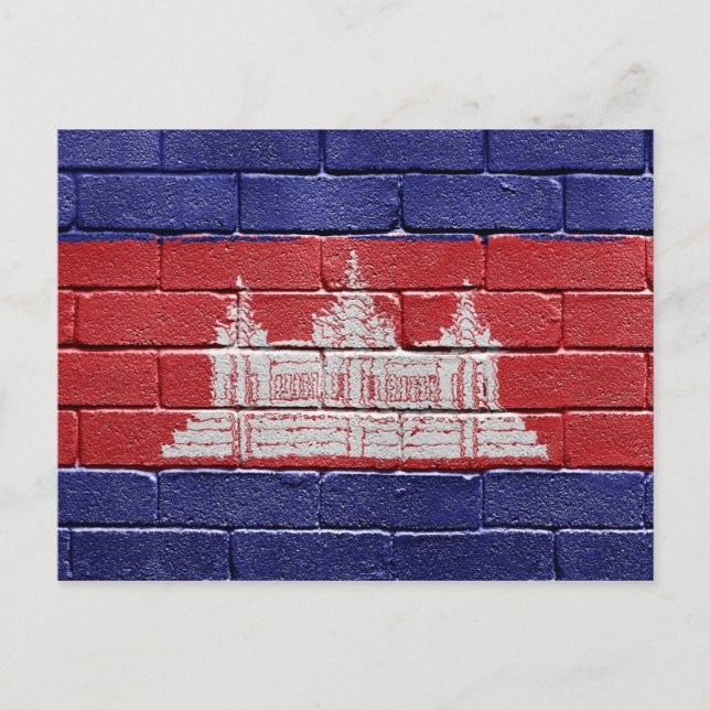 Carte Postale Drapeau du Cambodge (Devant)