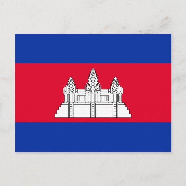 Carte Postale Drapeau du Cambodge (Devant)