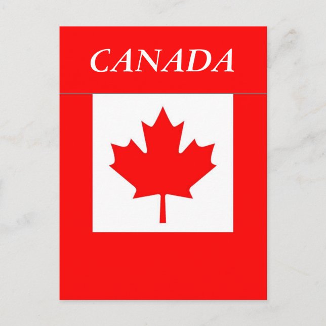 Carte Postale Drapeau du Canada (Devant)
