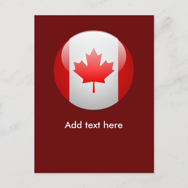 Carte Postale Drapeau du Canada (Devant)