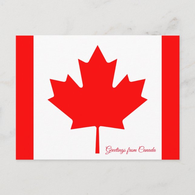 Carte Postale Drapeau du Canada (Devant)