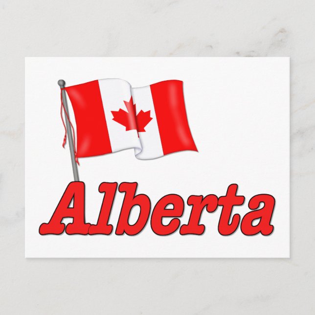 Carte Postale Drapeau du Canada - Alberta (Devant)