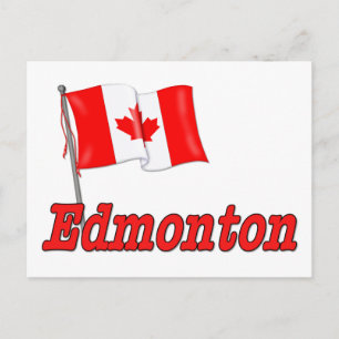 Carte Postale Drapeau du Canada - Edmonton