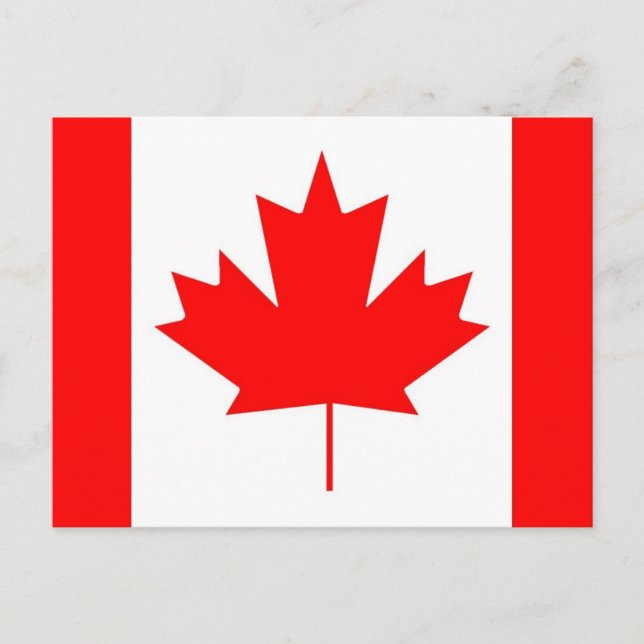 Carte Postale Drapeau du Canada, Joyeuse fête du Canada (Devant)