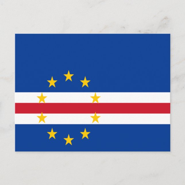 Carte Postale Drapeau du Cap-Vert (Devant)