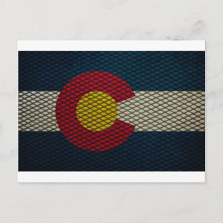 Carte Postale Drapeau du Colorado Étendu Métal Étonnant