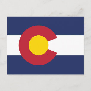 Carte Postale Drapeau du Colorado Souvenir État du Centenaire