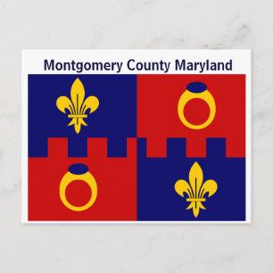Carte postale: Drapeau du comté de Montgomery