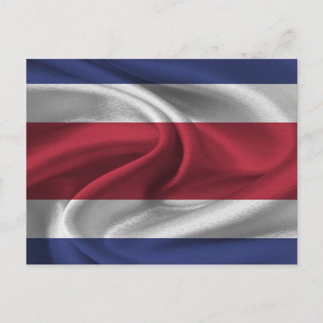 Carte Postale Drapeau du Costa Rica (Devant)