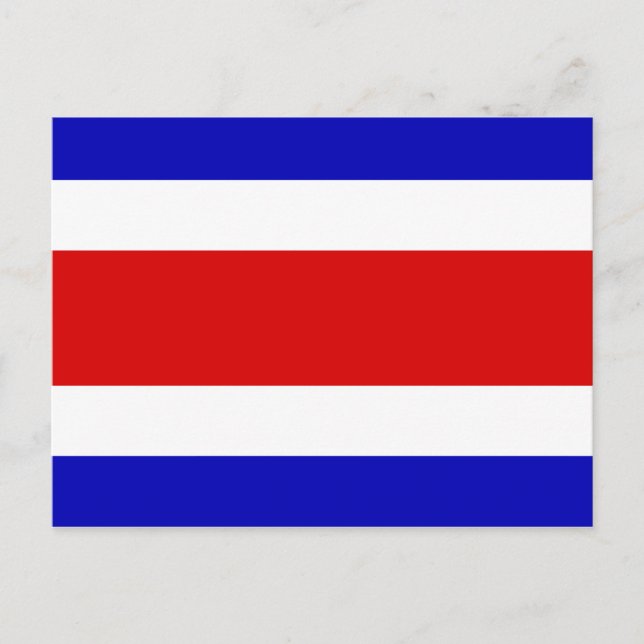 Carte Postale Drapeau du Costa Rica (Devant)