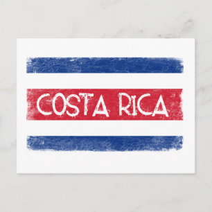 Carte Postale Drapeau du Costa Rica