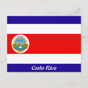 Carte Postale Drapeau du Costa Rica