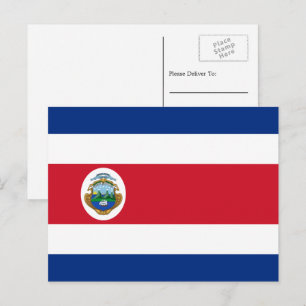 Carte Postale Drapeau du Costa Rica, Drapeau du Costa Rica